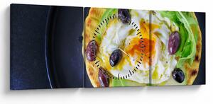 Obraz zdravej palacinky (s hodinami) (90x30 cm)