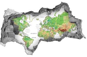 Samolepiaca diera na stenu Mapa sveta nd-b-82821199