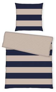 OBOJSTRANNÁ POSTEĽNÁ BIELIZEŇ, renforcé, piesková, tmavomodrá, 135/200 cm Tom Tailor - Obliečky & plachty, Online Only