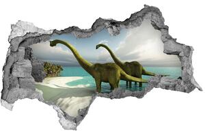 Diera 3D fototapeta nálepka Dinosaury na pláži