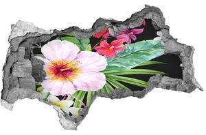 Nálepka 3D diera na stenu Havajské kvety nd-b-124413381
