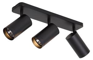 Moderné stropné svietidlo čierne 3-svetlové GU10 70mm - Jeana Luxe