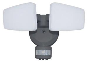 NEDES LED Vonkajší reflektor so senzorom LED/24W/230V 3000/4000/6000K IP54 antracit ND3875 + záruka 3 roky zadarmo