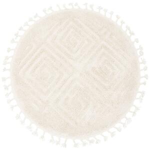 Koberec Berber 7061 Ivory krém Romby 3D, kruh