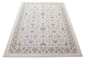 Koberec Allora Plus F346A ornament / rám, strieborný / sivý