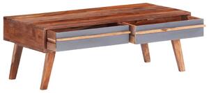 Konferenčný stolík sivý 110x50x40 cm masívne sheeshamové drevo