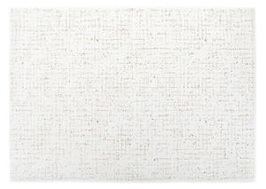 KOB-L3114, Moderný kusový koberec 160x230, krémový s efektom prešívania