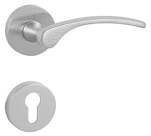 Dverové kovanie MP Laura 2 - R (OCS - Chróm brúsený), kľučka-kľučka, Otvor pre obyčajný kľúč BB, MP OCS (chróm brúsený)