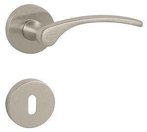 Dverové kovanie MP Laura 2 - R (ONS - Nikel brúsený lesklý), kľučka-kľučka, Otvor pre obyčajný kľúč BB, MP ONS (nikel brúsený)