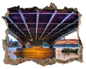 Nálepka fototapeta 3D výhled Most vo varšave