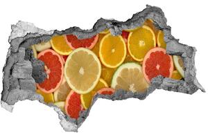 Nálepka 3D diera na stenu Citrusové ovocie nd-b-75221709