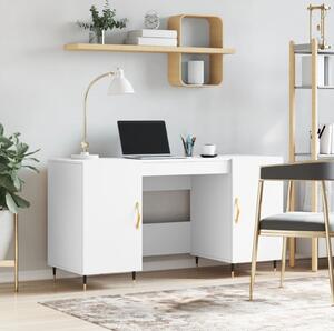 Maison Exclusive - písací stôl biely 140x50x75 cm drevený materiál