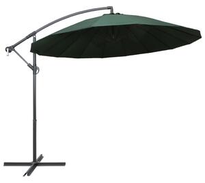 Maison Exclusive – Slnečník na záhradu, zelený, s hliníkovým nosníkom, priemer 3 metre