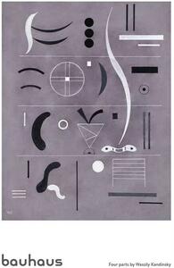 Plagát, Obraz - Wassily Kandinsky - Bauhaus Four Parts