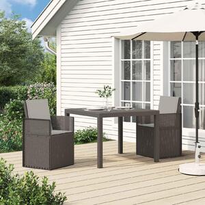 Maison Exclusive – záhradná jedálenská súprava, 3 kusy, svetlosivá, plast