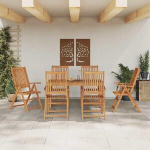 Maison Exclusive – záhradná jedálenská súprava, 7 kusov, prírodné masívne drevo akácie