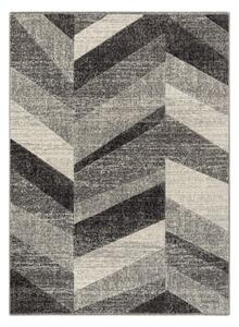 Koberec FEEL 5673/16811 HERRINGBONE čierny / sivý / krémový