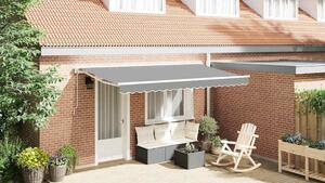 Maison Exclusive – Nastaviteľný rám markízy, biela farba, oceľ, rozmery 4 x 2 metre
