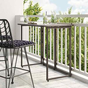 Maison Exclusive – Skladací záhradný stôl, hnedý, 90x51x75 cm, umelý ratan