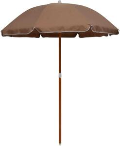 Maison Exclusive – slnečník s oceľovým nosníkom, výška 180 cm, farba: svetlohnedá (taupe)