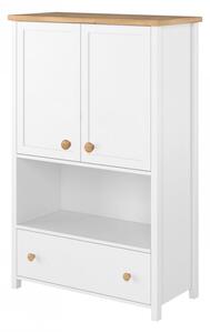 Mirjan24 Komoda 2D1S Kos KS-11, Farby: biela / dub nash 5902928586206
