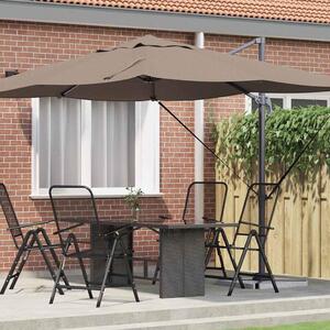 Maison Exclusive – Slnečník, 351 x 250 x 260 cm, polyester a hliník, farba: svetlohnedá (taupe)