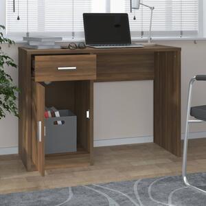 Maison Exclusive – písací stôl s úložným priestorom, hnedá farba, vzhľad dubového dreva, rozmer 100x40x73 cm