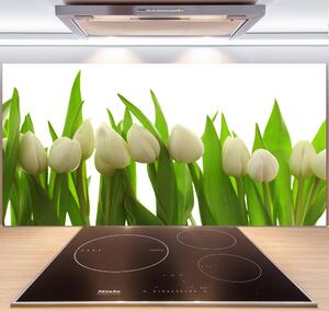 Panel do kuchyne Biele tulipány pl-pksh-140x70-f-40774671