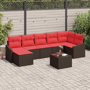 Maison Exclusive – Sedacia súprava, 8 kusov, hnedá [syntetický materiál]: Polyratan