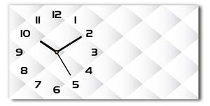Vodorovné Sklenené hodiny na stenu tiché Štvorce pozadia