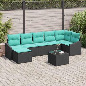 Maison Exclusive – Sedacia súprava, 8 kusov, čierna [syntetický materiál]: Polyratan
