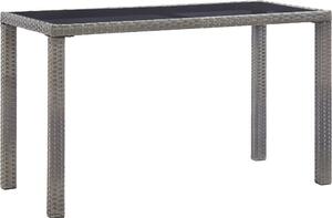 Maison Exclusive – záhradný stôl, antracitová farba, 123x60x74 cm, materiál: umelý ratan (polyratan)