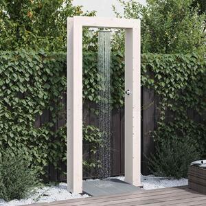 Maison Exclusive – Vonkajšia sprcha, výška 226 cm, masívne drevo (smrek) a nerezová oceľ, biela farba