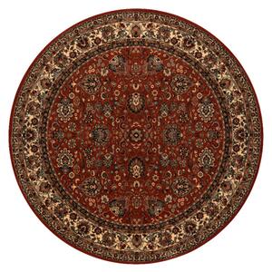 Koberec KASHQAI 4362 200 ornament, bordový / béžový kruh