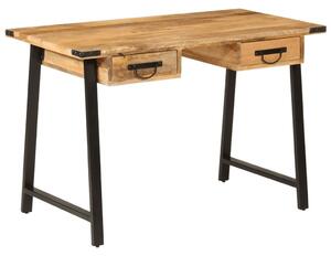 Maison Exclusive – písací stôl s zásuvkami, 105x55x70 cm, masívne drevo mango, kov