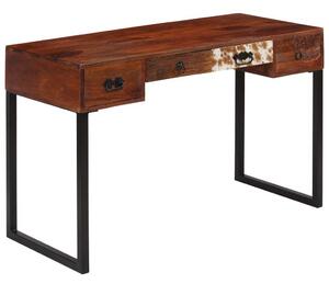 Maison Exclusive – Písací stôl z masívneho akáciového dreva a pravej kože, rozmer 117x50x76 cm