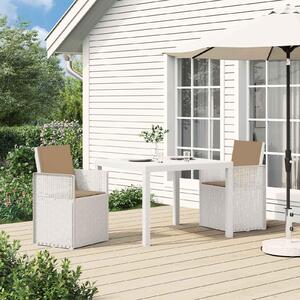 Maison Exclusive – Záhradná jedálenská súprava, 3 kusy, farby: biela a taupe, materiál: PP (polypropylén)