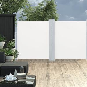 Maison Exclusive – Výsuvná bočná markíza, dvojitá, 170 x 600 cm, krémová farba