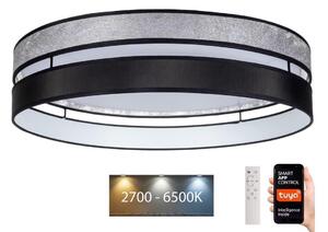 Belis LED Stmievateľné stropné svietidlo LIMA LED/36W/230V Wi-Fi Tuya+ DO čierna/strieborná BE0881 + záruka 3 roky zadarmo