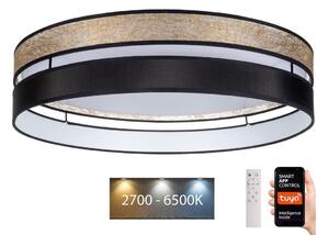 Belis LED Stmievateľné stropné svietidlo LIMA LED/36W/230V Wi-Fi Tuya + DO zlatá/čierna BE0878 + záruka 3 roky zadarmo