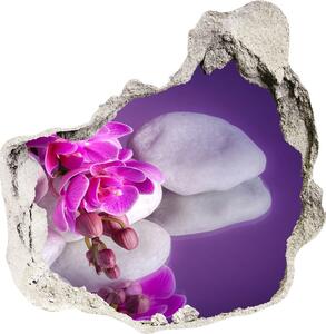 Nálepka fototapeta 3D výhľad betón Orchidea