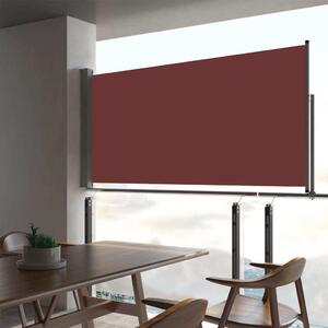 Maison Exclusive – Výsuvná bočná markíza, 80 × 300 cm, hnedá