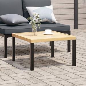 Maison Exclusive – Čierny záhradný konferenčný stolík, 65x65x40 cm, hliník