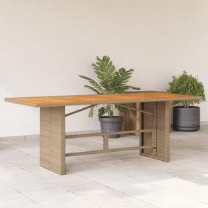Maison Exclusive – záhradný stôl s doskou z akáciového dreva, rozmer 190x80x74 cm, materiál: polyratan
