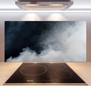 Sklenený panel do kuchynskej linky Biely dym
