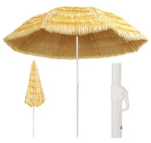 Maison Exclusive – Plážový slnečník, prírodný štýl, 300 cm, štýl Havaj