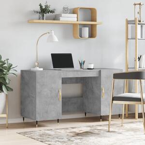 Maison Exclusive - písací stôl betónovo sivý 140x50x75 cm drevený materiál