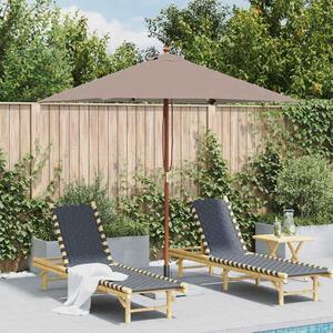 Maison Exclusive – Slnečník s dreveným nosníkom, 150x200 cm, farba taupe