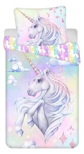 JERRY FABRICS Obliečky Jednorožec Pastel Rainbow Bavlna, 140/200, 70/90 cm