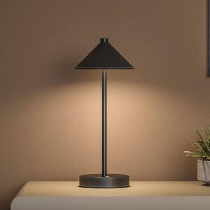 Paulmann stolová LED lampa na batérie Pellini, čierna, down,, Čierna, Obývacia izba / jedáleň, kov, Moderný, Stolová lampa